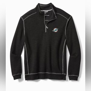 Tommy Bahama Miami Dolphins NFL Tobago Bay Half-Zip Sweatshirt Medium